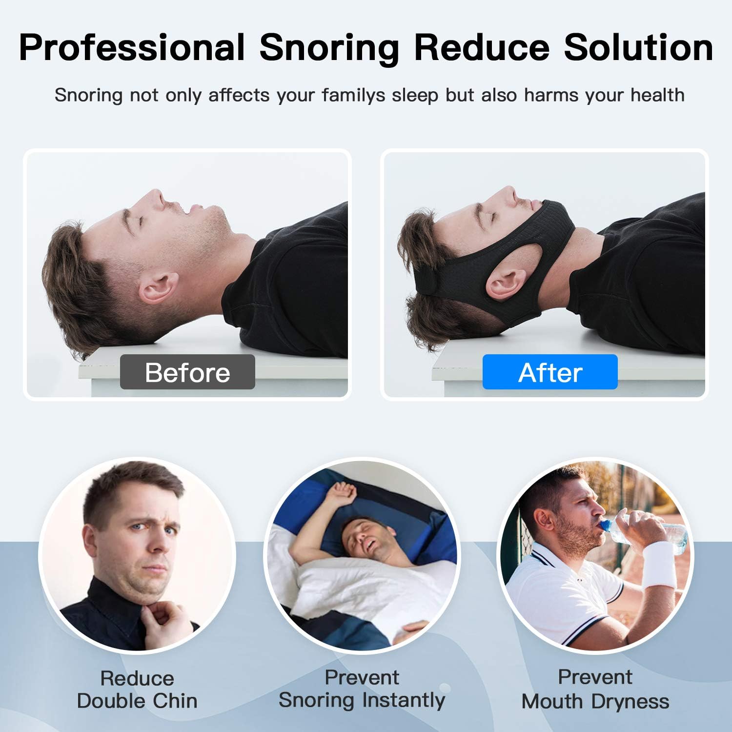 BowLift | Anti-Snore Chin Strap for Sleep Apnea