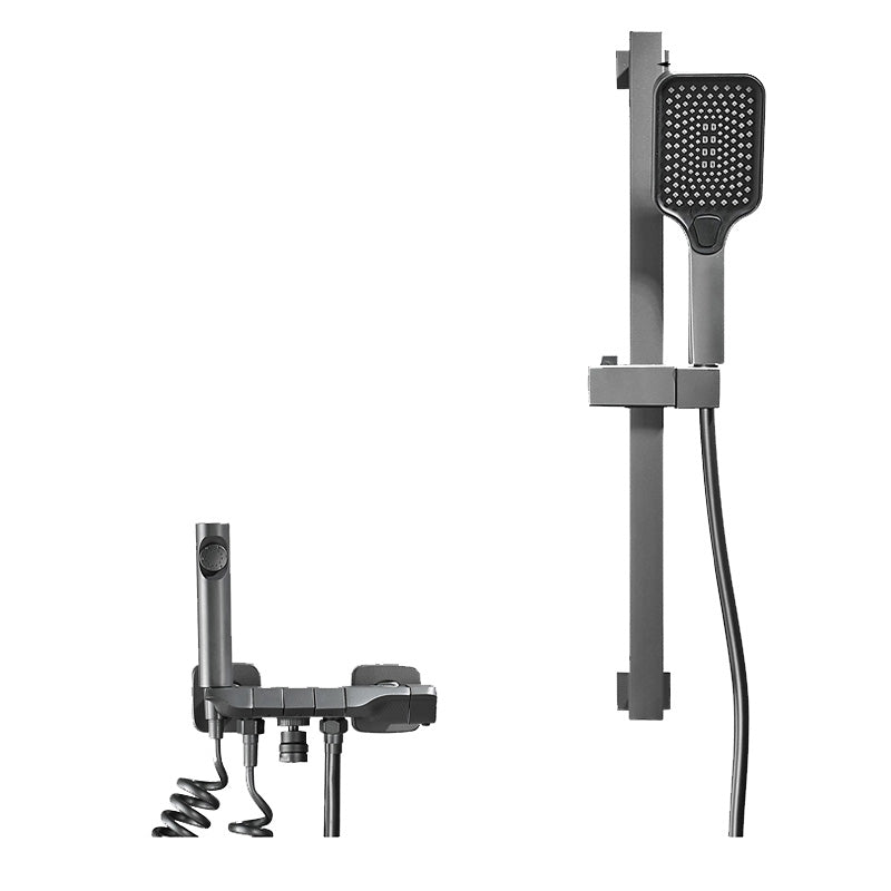 BowLift | Wall-mounted shower system Gray Adjustable spray pattern Lever handle Shower hose Shower set
