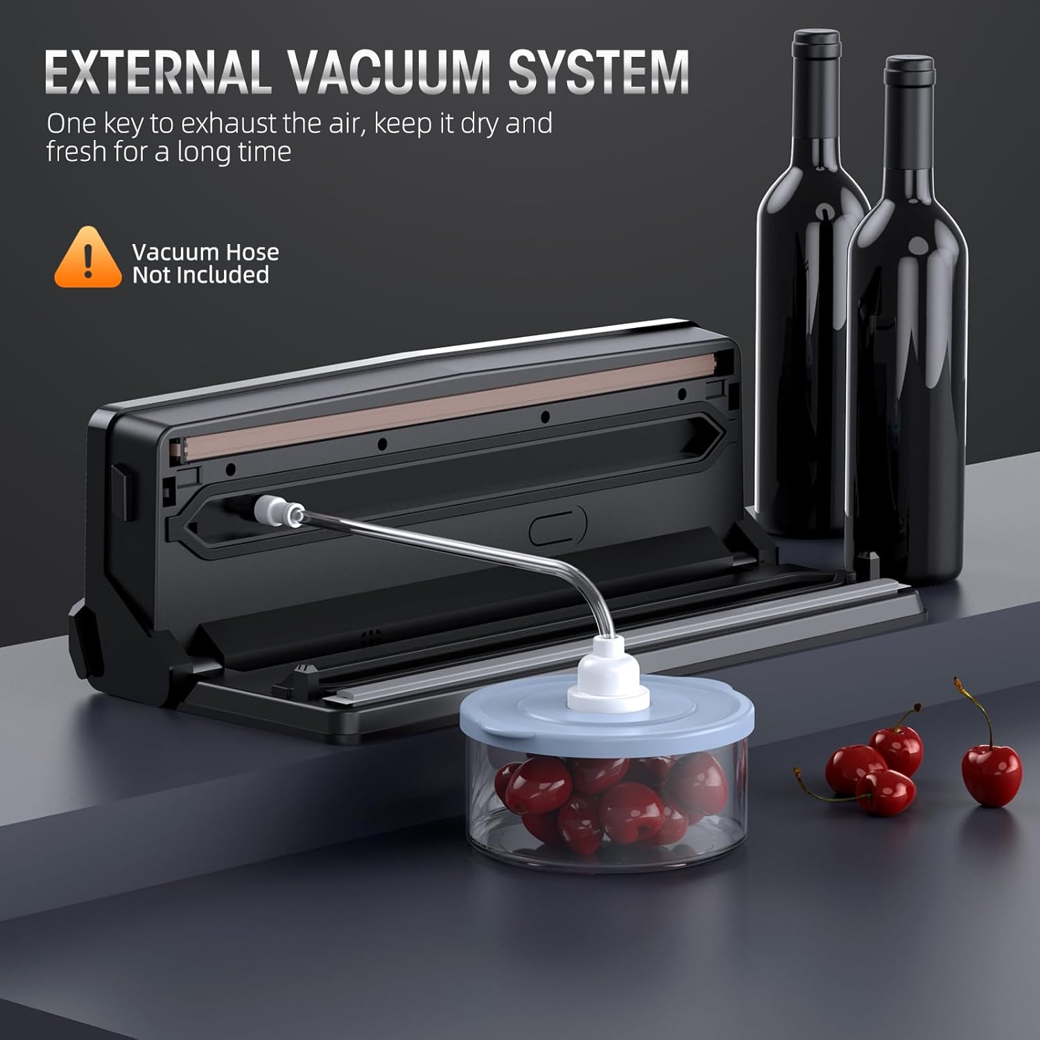 BowLift | 8-in-1 Vacuum Sealer with Built-In Cutter | Food Saver Machine for Dry & Moist Foods