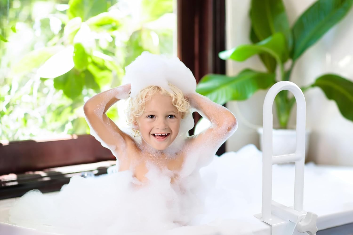 BowLift | Bathtub Safety Grab Bar for Seniors & Mobility Support – No Drill, Secure Bathroom Handle