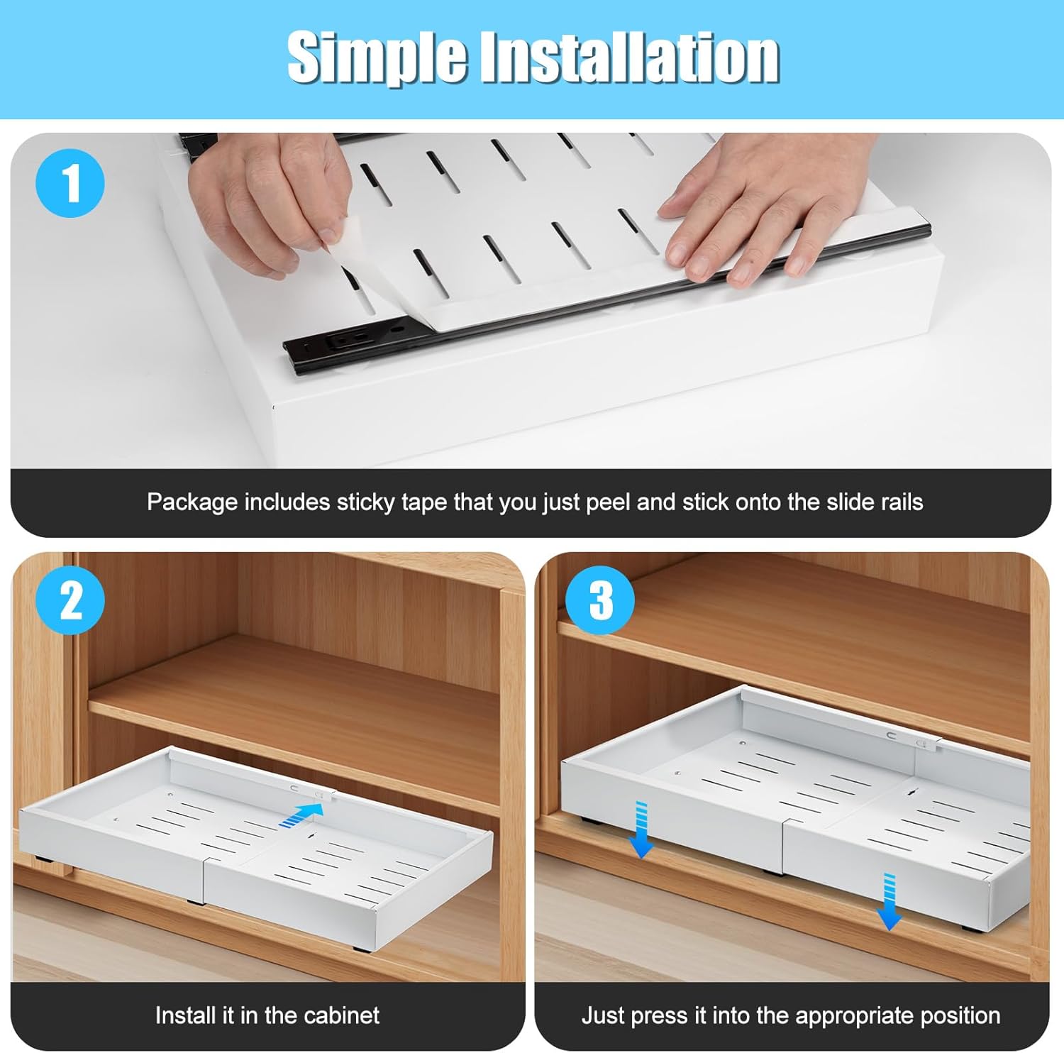 BowLift | 2 Pack Pull-Out Cabinet Drawers – StoreEase