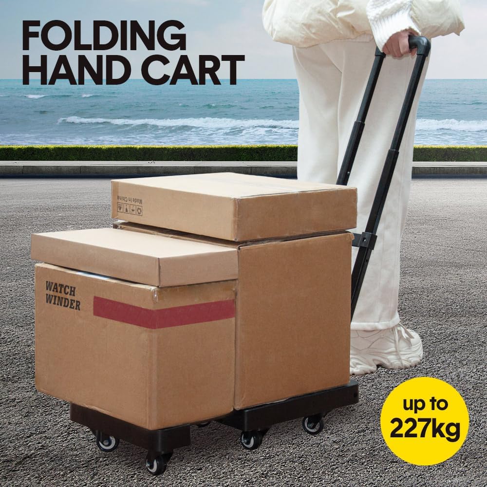 BowLift | 6-Wheel Folding Hand Truck with 227 kg Capacity & Telescopic Handle – LoadMaster