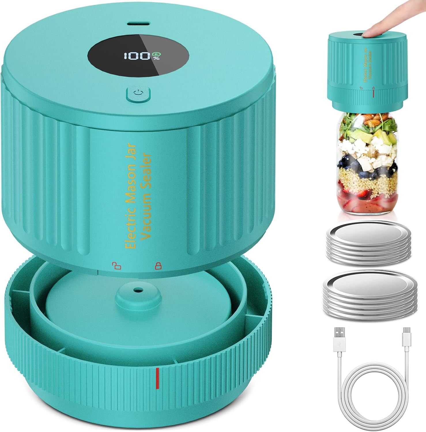 BowLift | Electric Mason Jar Vacuum Sealer Set - Preserve Freshness Quickly!
