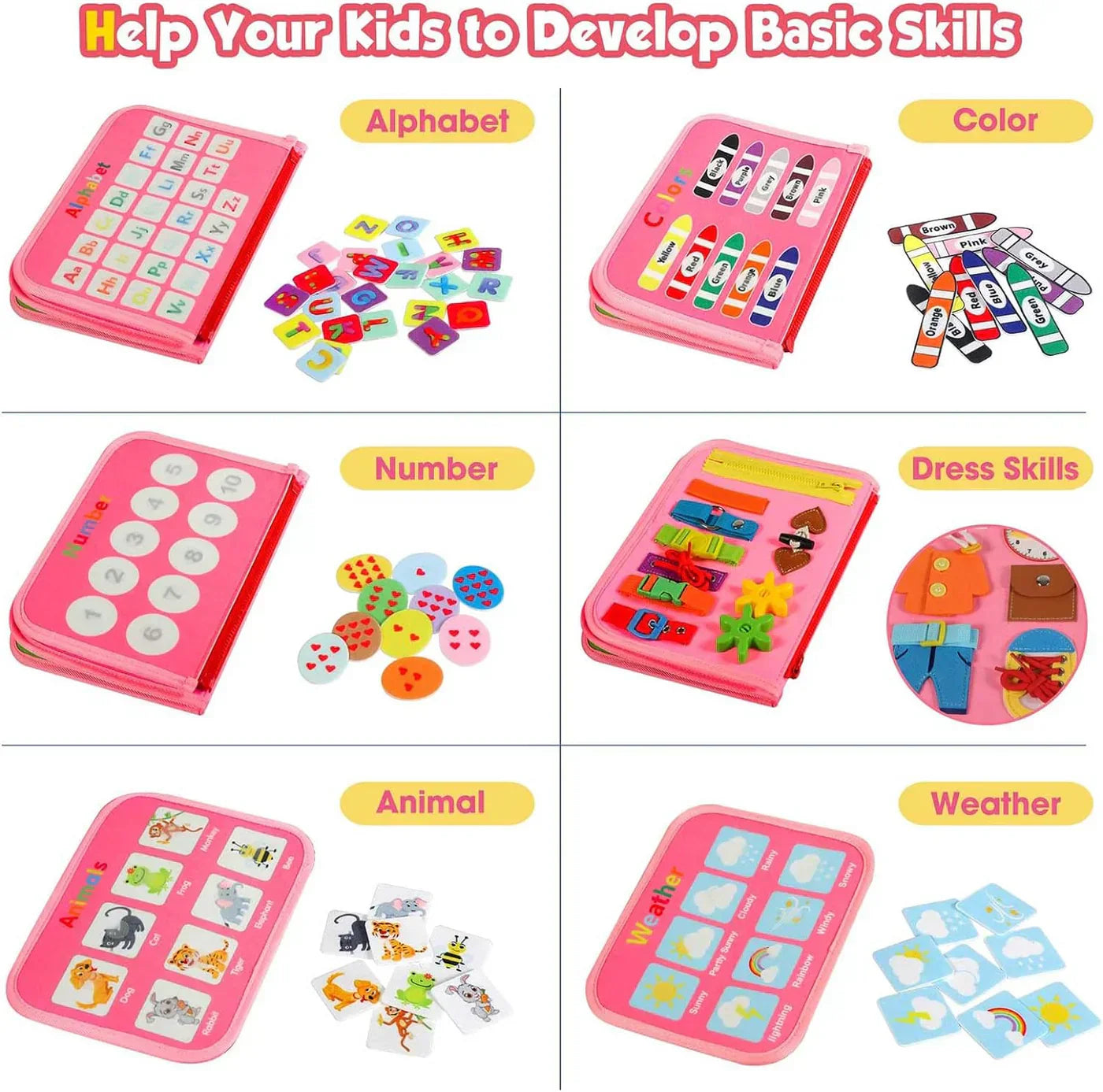 BowLift | Discover Felt Montessori Press Board – Educational Activity Book for Toddlers (2–4 years)