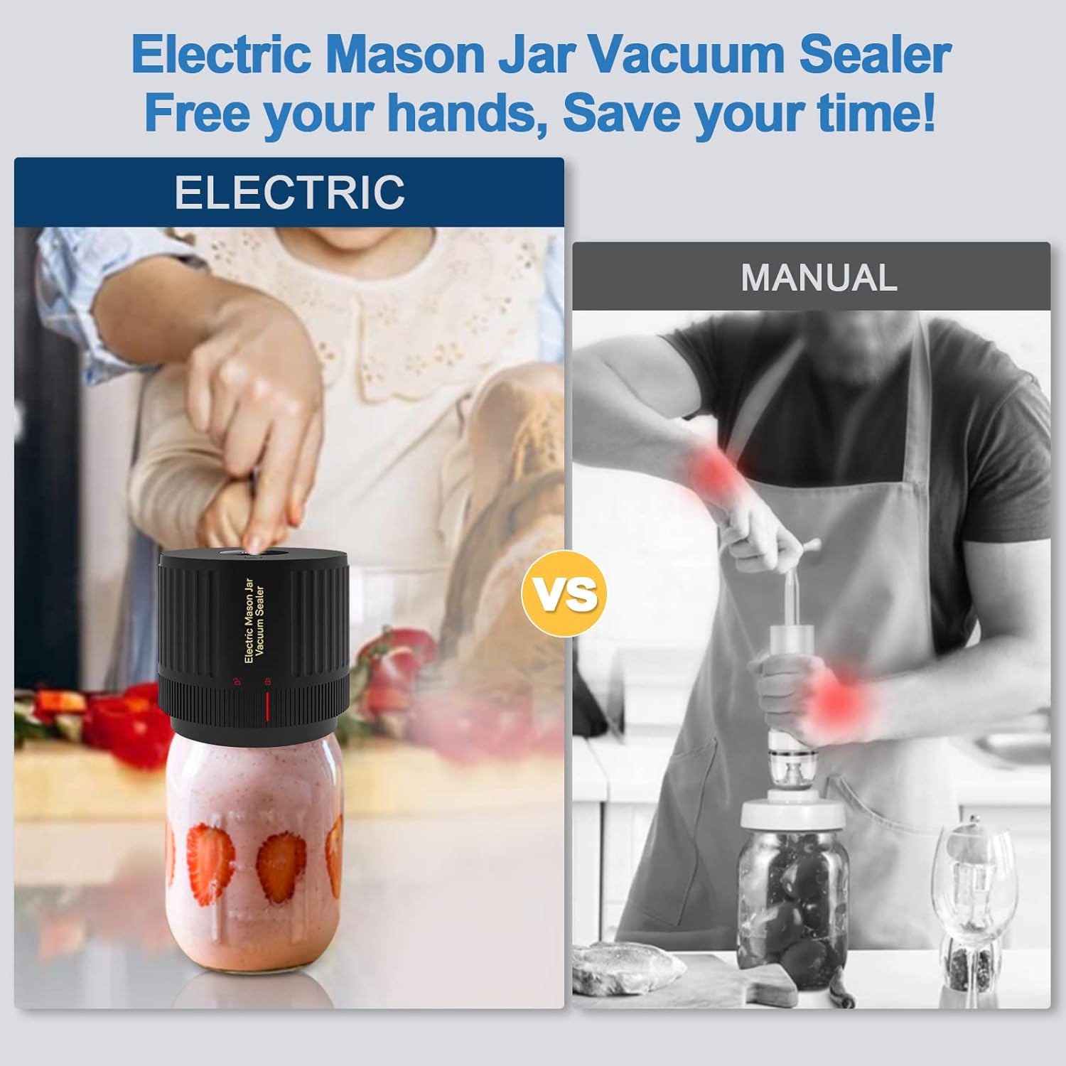 BowLift | Electric Mason Jar Vacuum Sealer Set - Preserve Freshness Quickly!