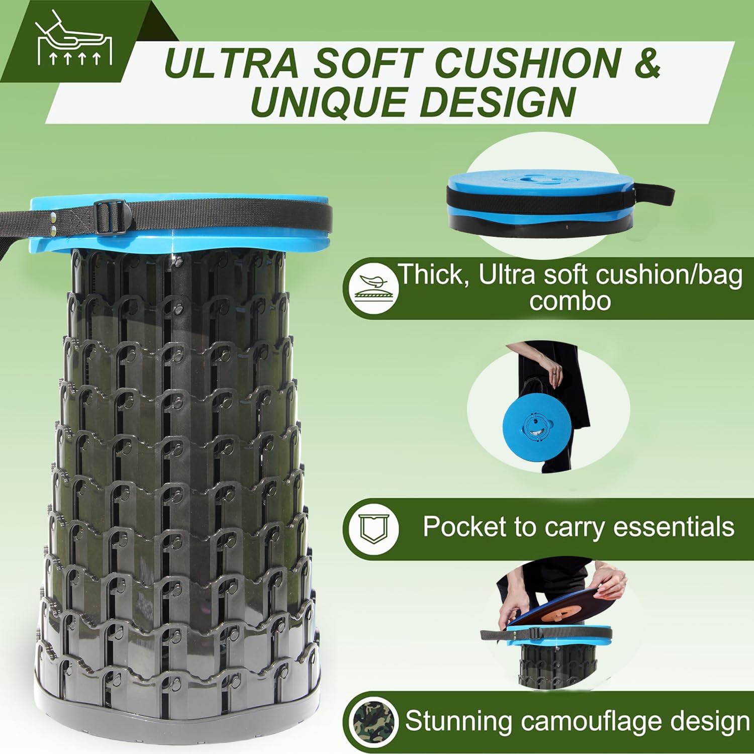 BowLift | Collapsible Stool with Cushion – SitMax