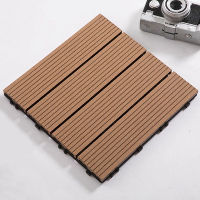 BowLift | Composite Plank Tiles Striped Pattern Square Deck Flooring Outdoor Patio