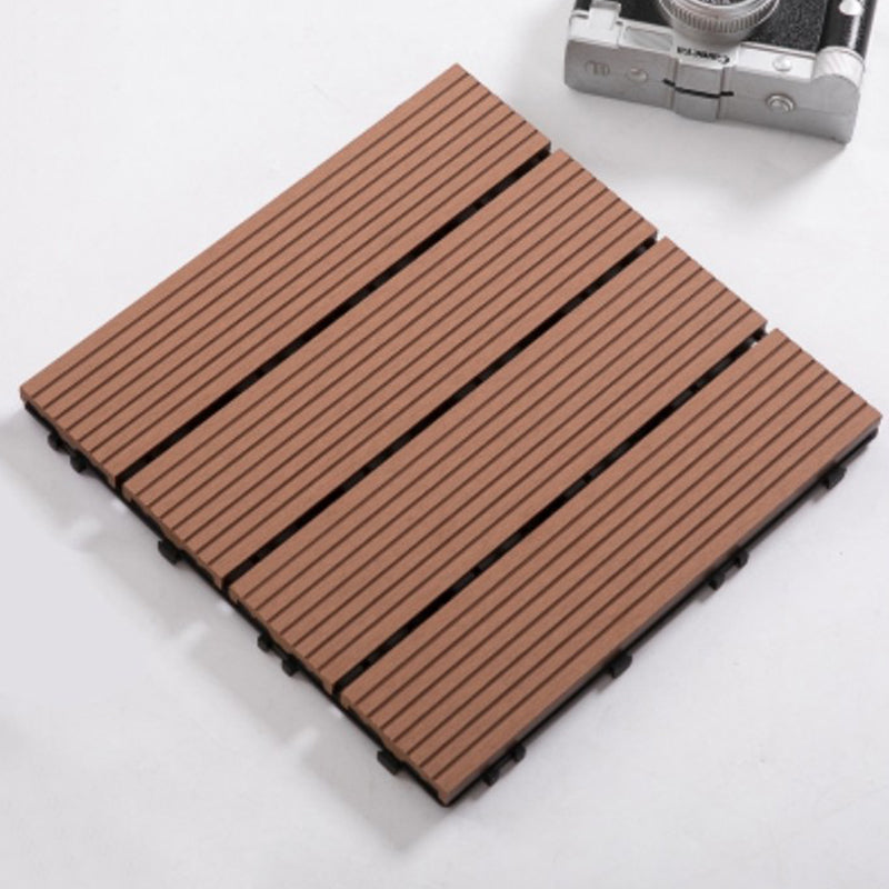 BowLift | Composite Plank Tiles Striped Pattern Square Deck Flooring Outdoor Patio