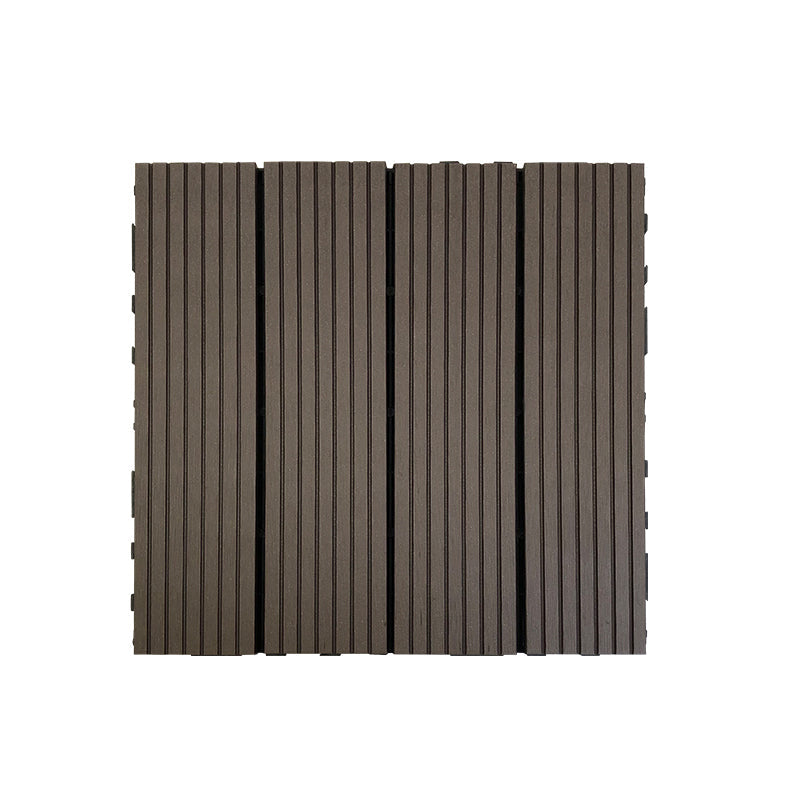 BowLift | Composite Square Patio Tiles Interlocking Striped Pattern Patio Floor Tiles