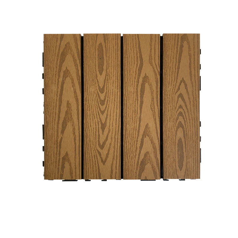 BowLift | Composite Square Patio Tiles Interlocking Striped Pattern Patio Floor Tiles