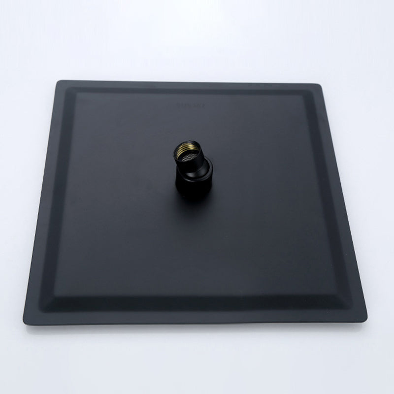 BowLift | Black Square Fest Shower Head Modern Style Wall Mounted Shower Head