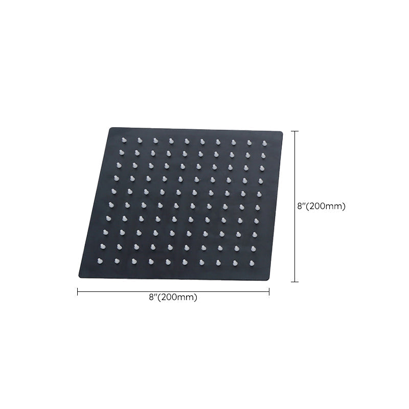 BowLift | Black Square Fest Shower Head Modern Style Wall Mounted Shower Head