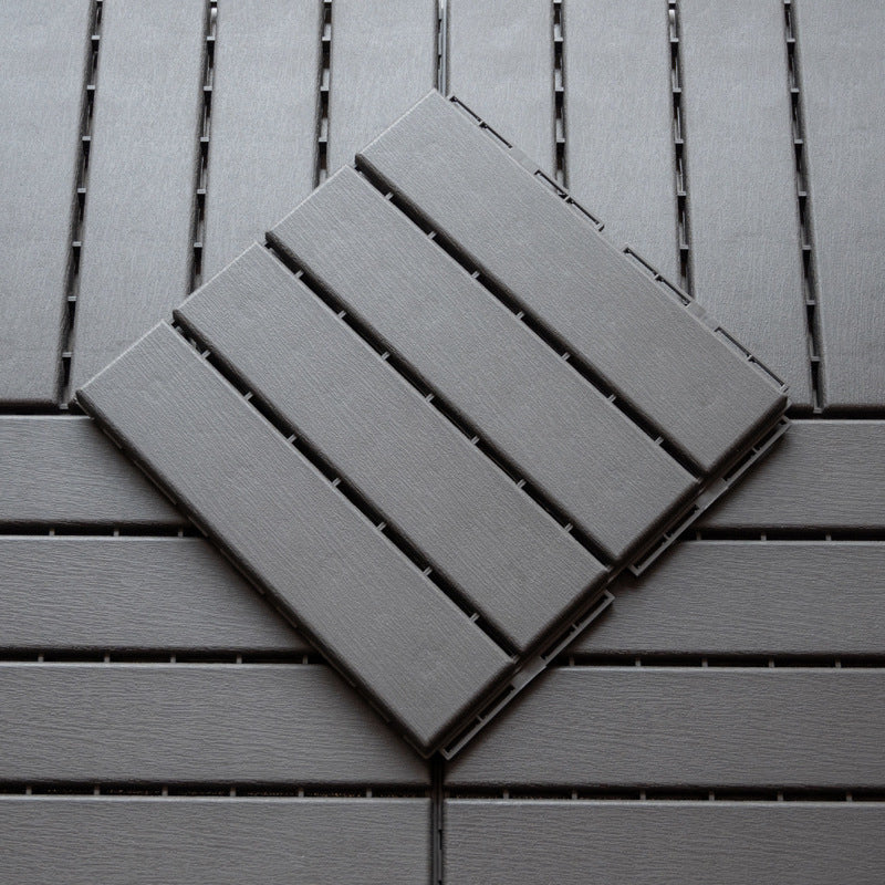 BowLift | Contemporary square wooden tile smooth brown engineered wood for patio garden