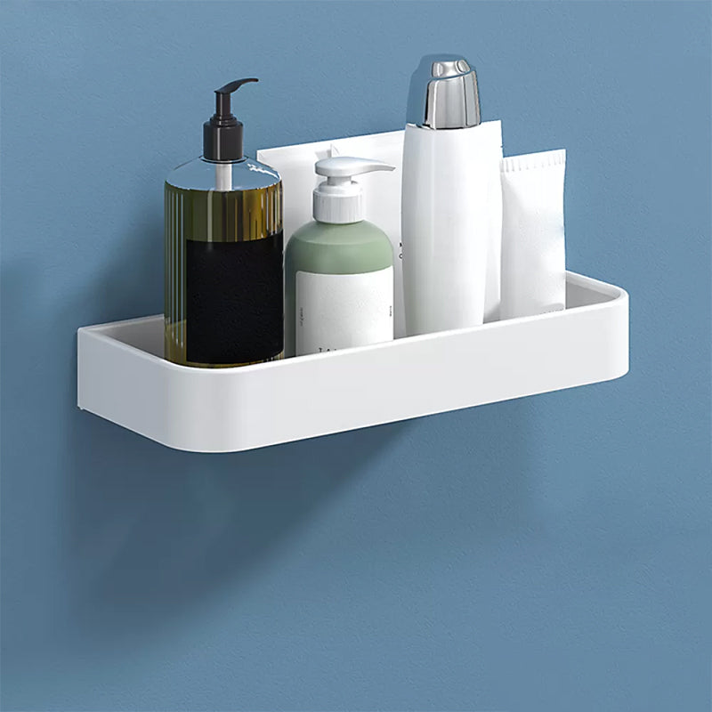 BowLift | White 2-piece Bathroom Hardware Modern Bathroom Accessories Set, Bathroom Shelf