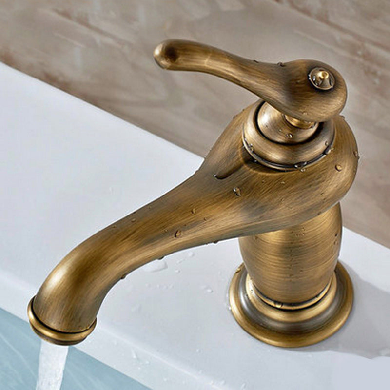 BowLift | Vintage Classic Vessel Faucet Lever Handle Low Arc Vessel Sink Bathroom Faucet