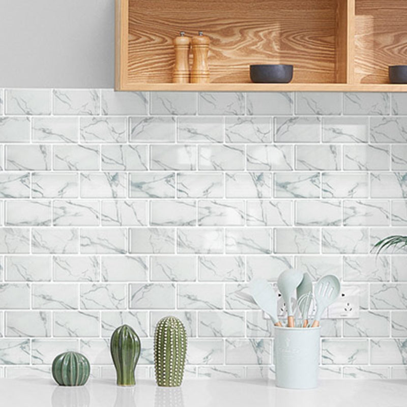 BowLift | White Subway Tiles Water-Resistant Peel & Stick Tile for Kitchen Backsplash