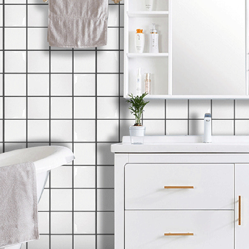 BowLift | White Subway Tiles Water-Resistant Peel & Stick Tile for Kitchen Backsplash