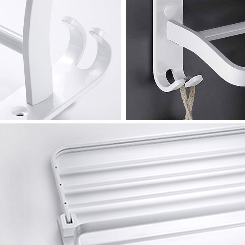 BowLift | White Bathroom Accessories Hardware Set Modern Bathroom Accessories Set, Towel Holder