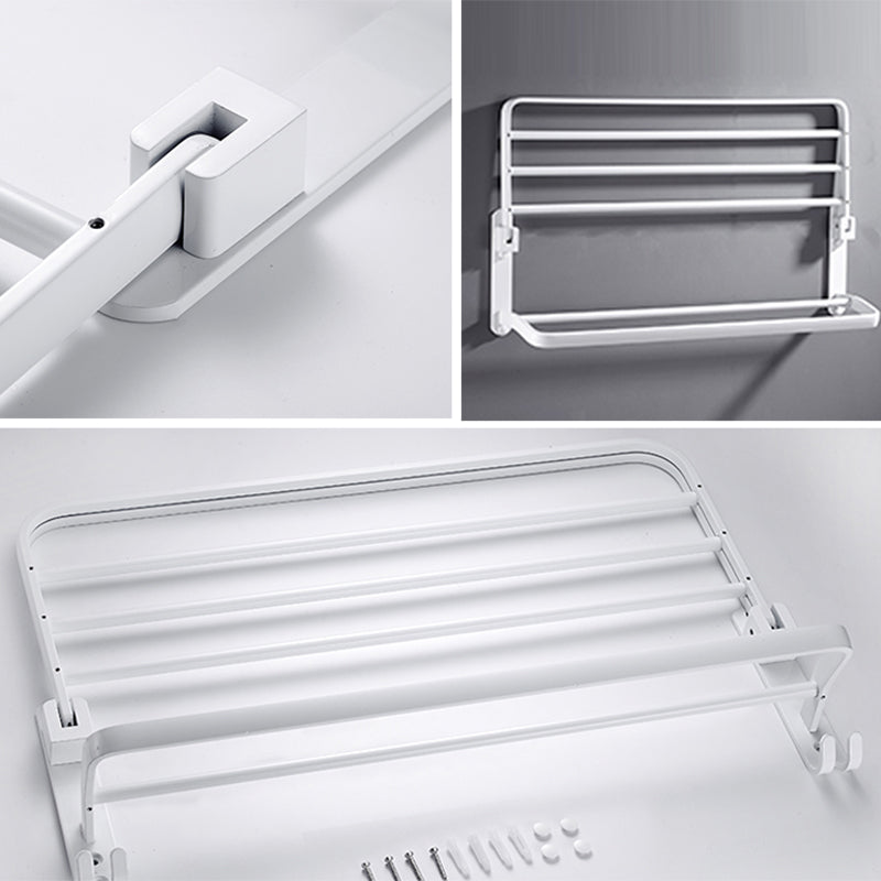 BowLift | White Bathroom Accessories Hardware Set Modern Bathroom Accessories Set, Towel Holder