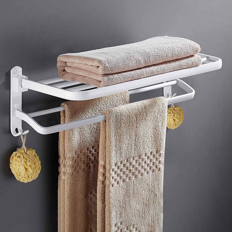BowLift | White Bathroom Accessories Hardware Set Modern Bathroom Accessories Set, Towel Holder