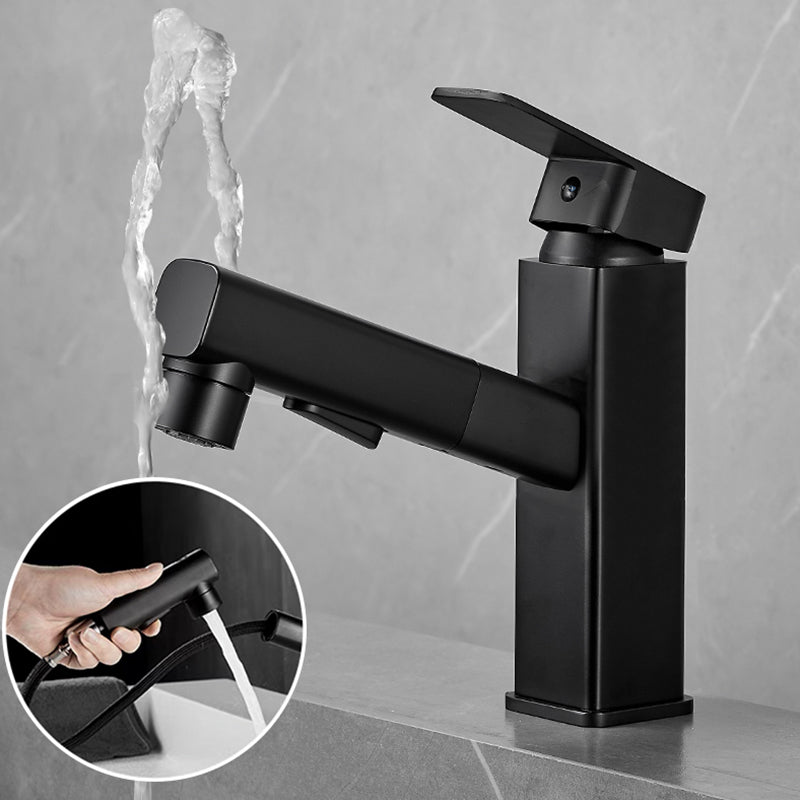 BowLift | Bathroom vessel faucet high arc three-way spout single-handle faucet with pull-out sprayer