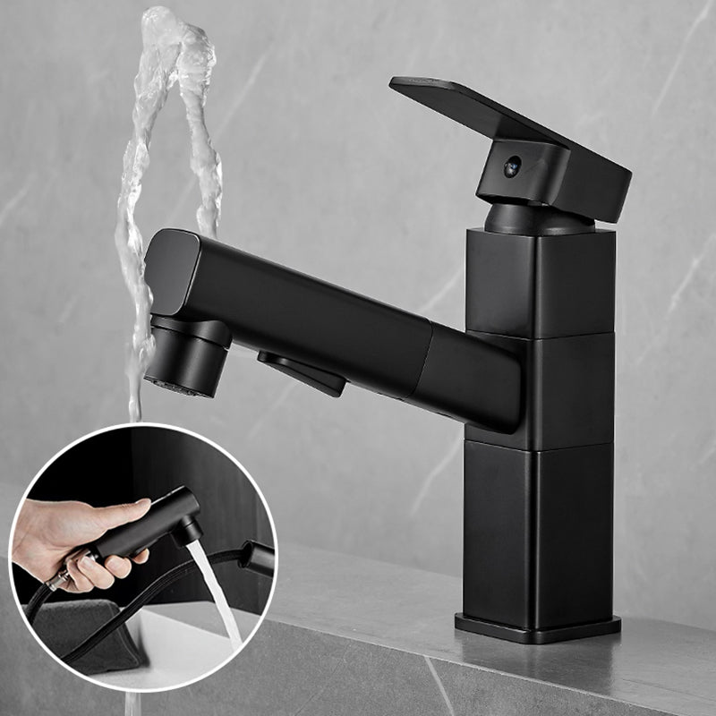 BowLift | Bathroom vessel faucet high arc three-way spout single-handle faucet with pull-out sprayer