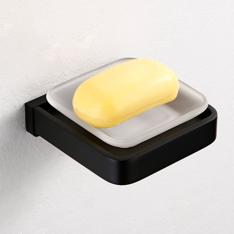 BowLift | Black Bathroom Accessories Hardware Set with Towel Rail and Bath Shelf