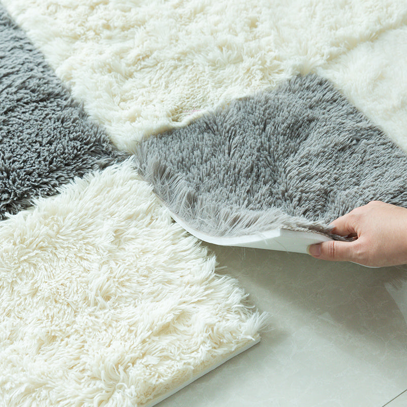BowLift | Modern Carpet Tiles Interlocking Color Block Shag Carpet Tiles