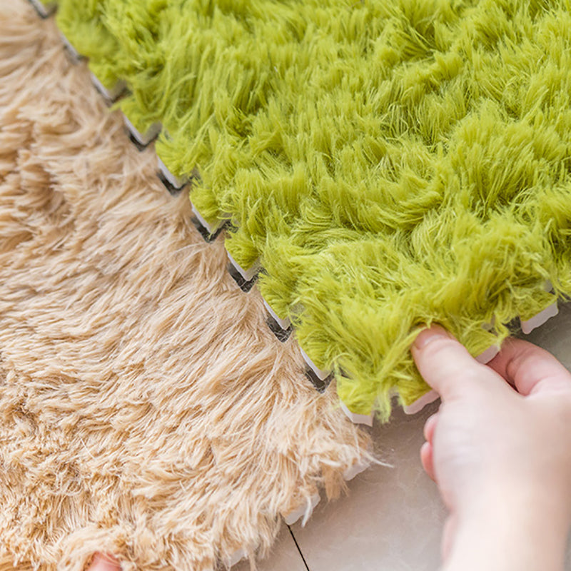 BowLift | Modern Carpet Tiles Interlocking Color Block Shag Carpet Tiles