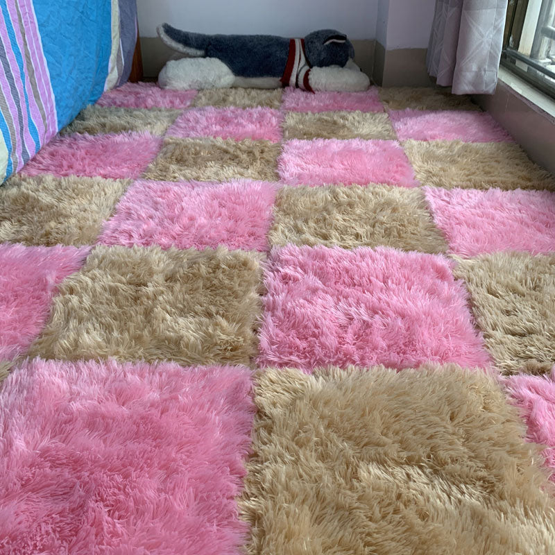 BowLift | Modern Carpet Tiles Interlocking Color Block Shag Carpet Tiles