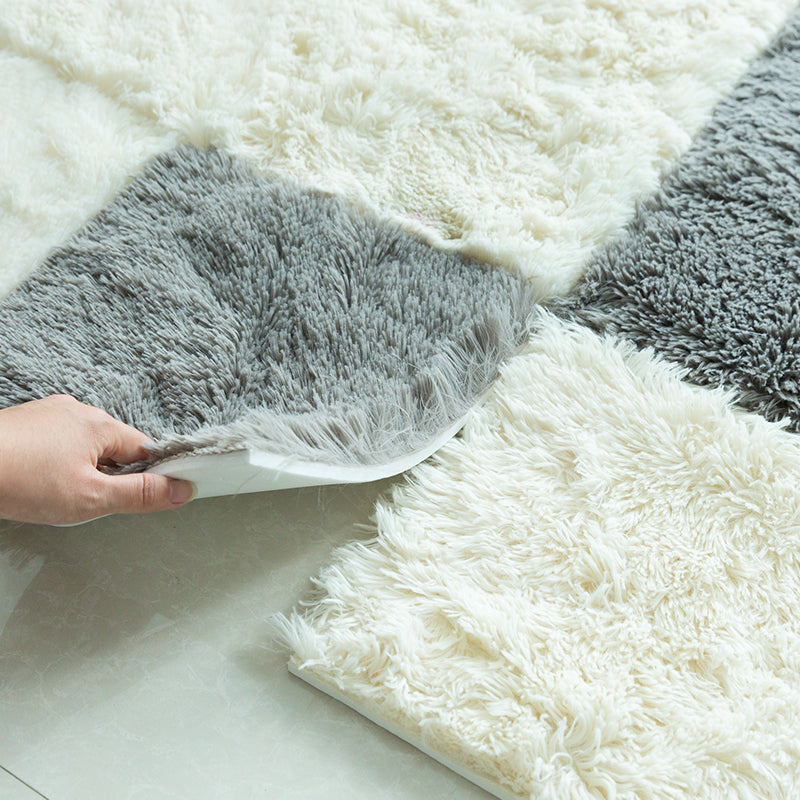 BowLift | Modern Carpet Tiles Interlocking Color Block Shag Carpet Tiles