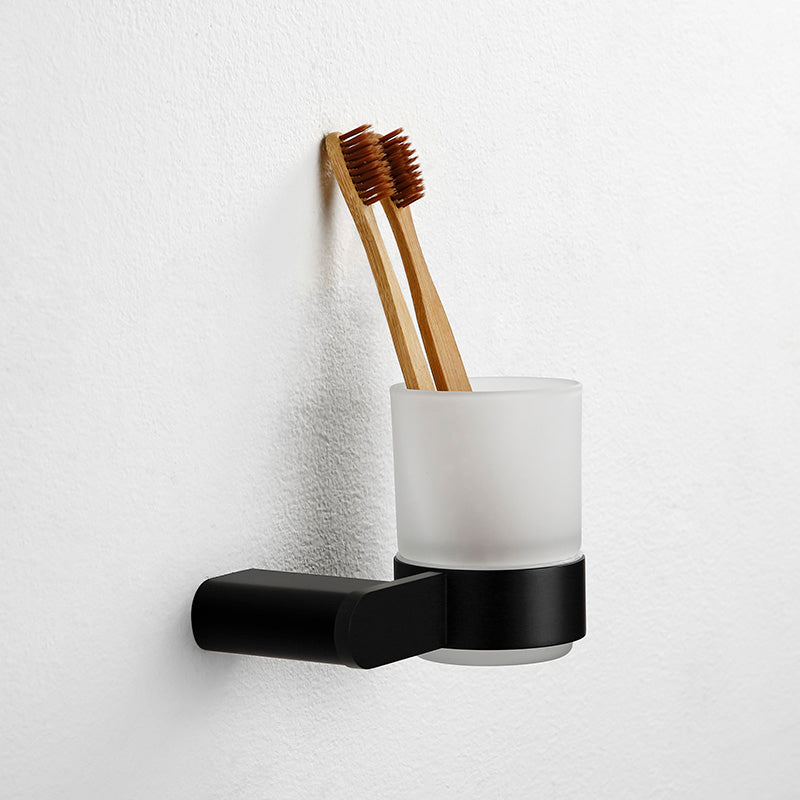 BowLift | Contemporary bathroom accessory single piece or in set made of black metal