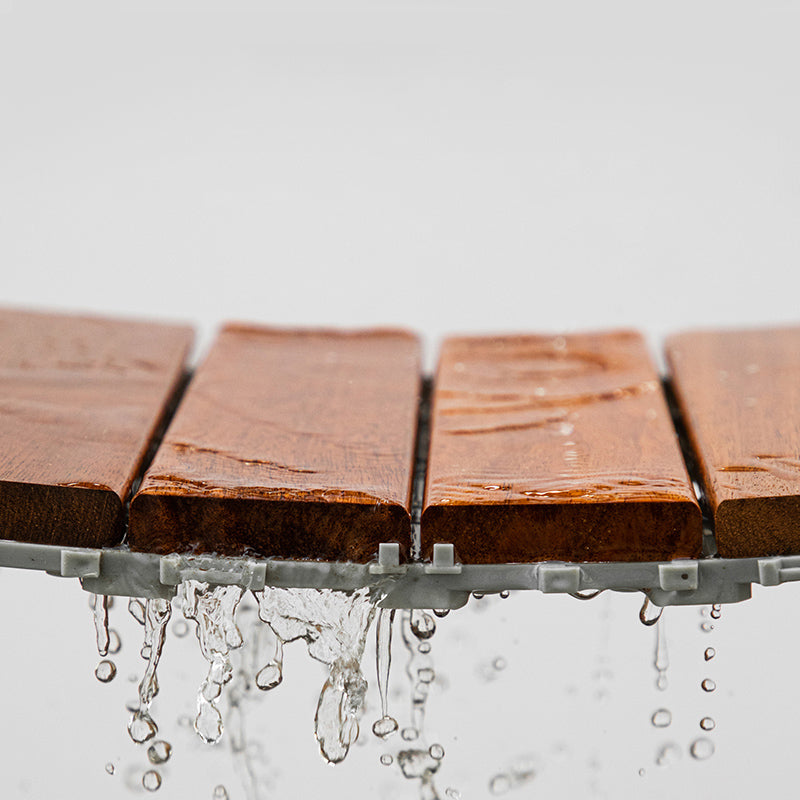 BowLift | 4-Slat Wood Deck/Patio Floor Tiles Interlocking Installation Floor Tiles