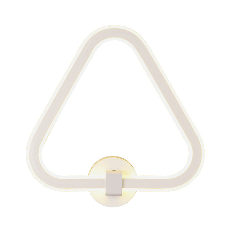 BowLift | White Triangle Frame Wall Mount Light Modernism LED Acrylic Wall Lamp Wall Light for Balcony