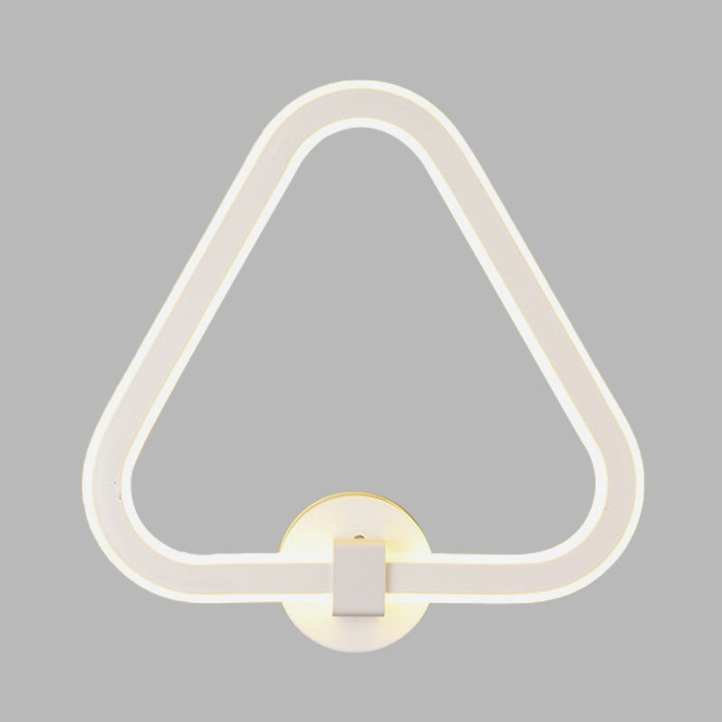 BowLift | White Triangle Frame Wall Mount Light Modernism LED Acrylic Wall Lamp Wall Light for Balcony