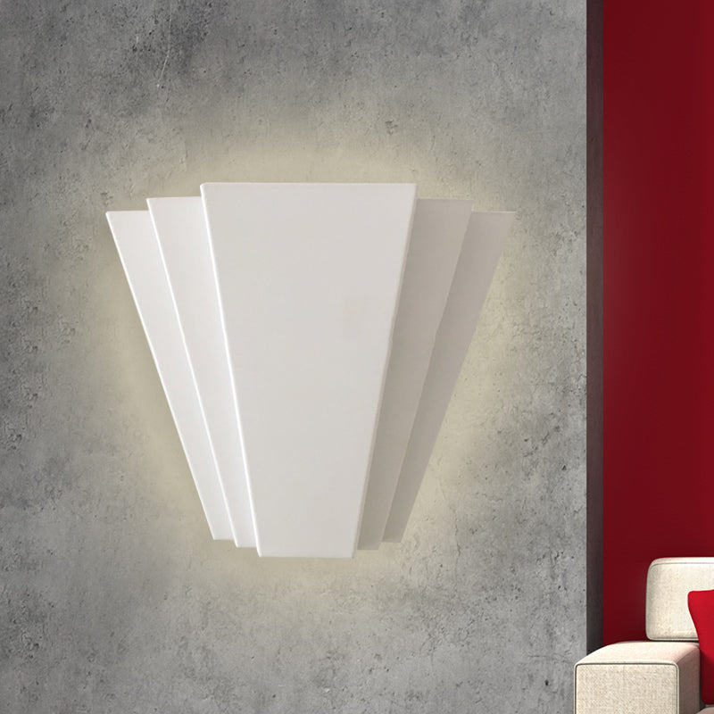 BowLift | White Sector Flush Wall Lamp contemporary LED iron wall-mounted light in white/warm light