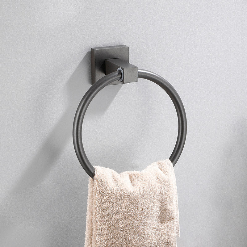 BowLift | Contemporary bathroom accessories single piece or in a set made of gray metal