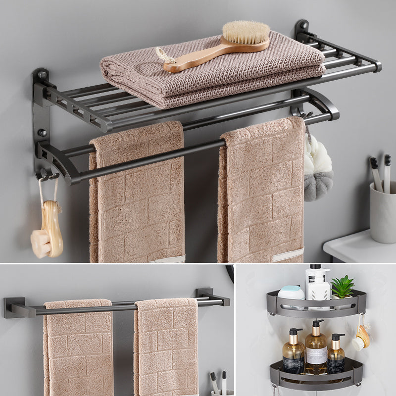 BowLift | Contemporary bathroom accessories single piece or in a set made of gray metal