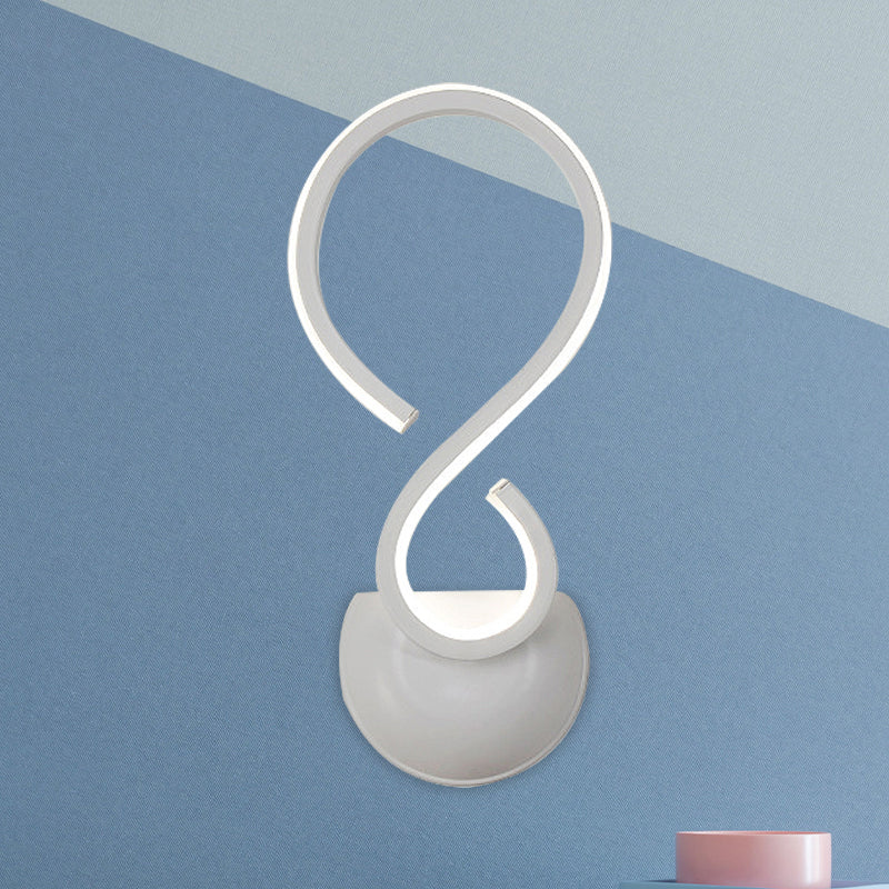 BowLift | Rotating Acrylic Wall Lamp Sconce Simplicity LED White Finish Wall Lighting for Living Room