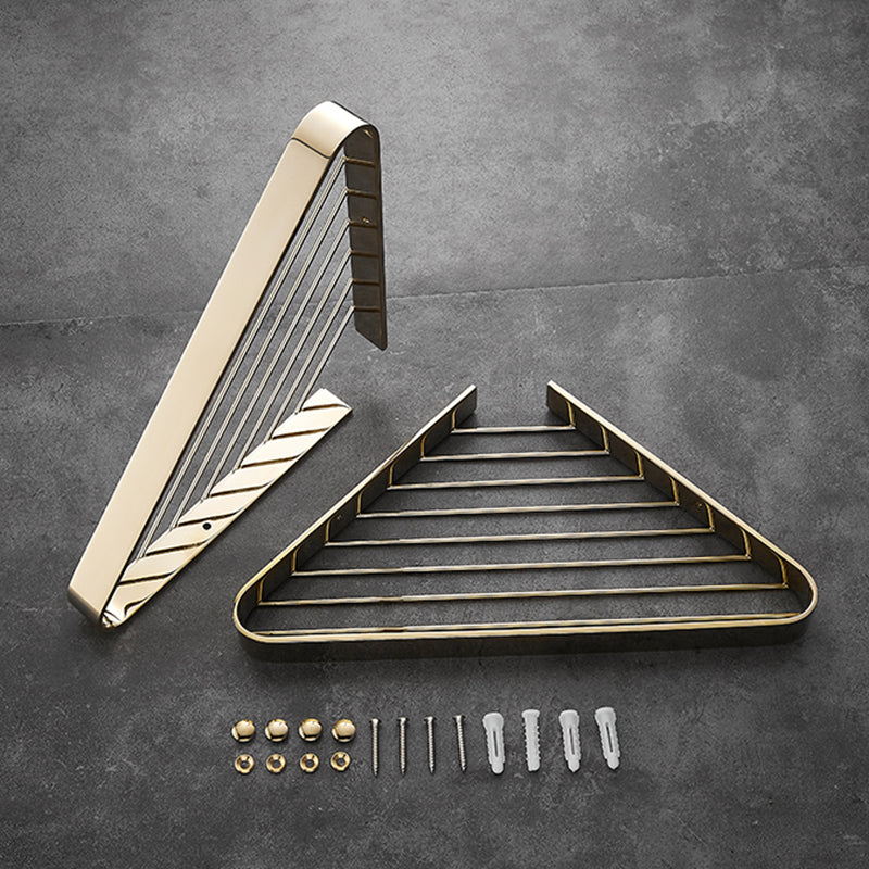 BowLift | 2-piece modern bathroom accessory set, polished chrome/gold, bathroom shelf