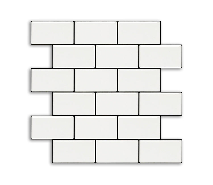 BowLift | White Subway Tile Waterproof PVC Peel & Stick Tile for Backsplash Wall