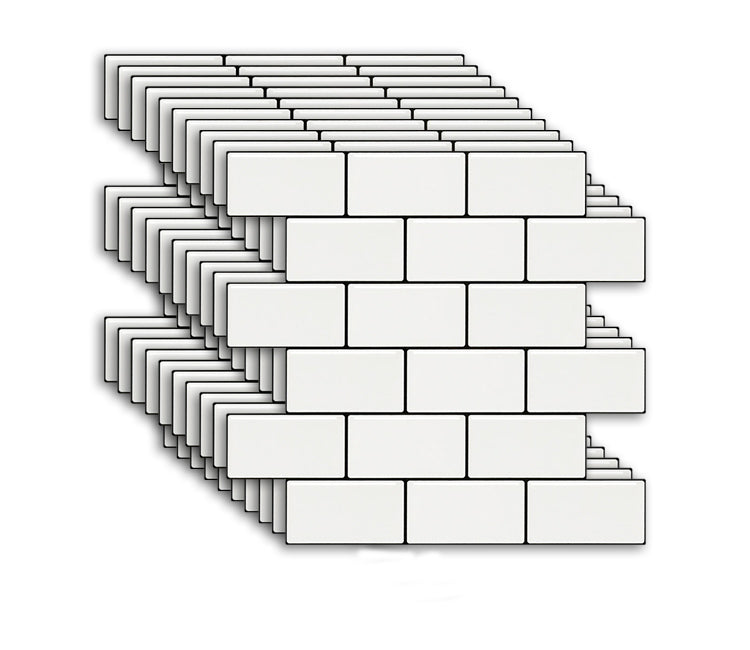 BowLift | White Subway Tile Waterproof PVC Peel & Stick Tile for Backsplash Wall