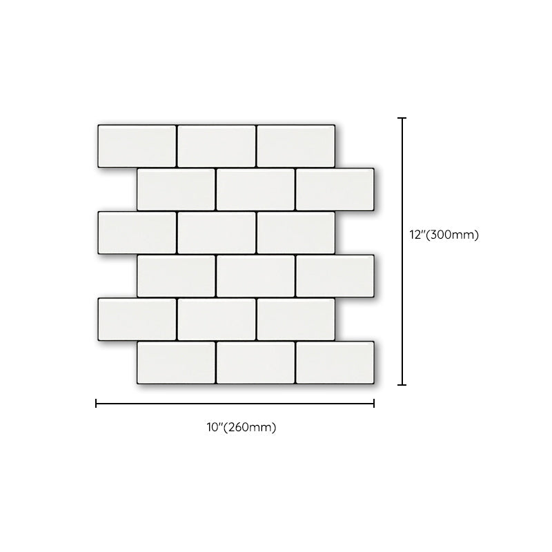 BowLift | White Subway Tile Waterproof PVC Peel & Stick Tile for Backsplash Wall
