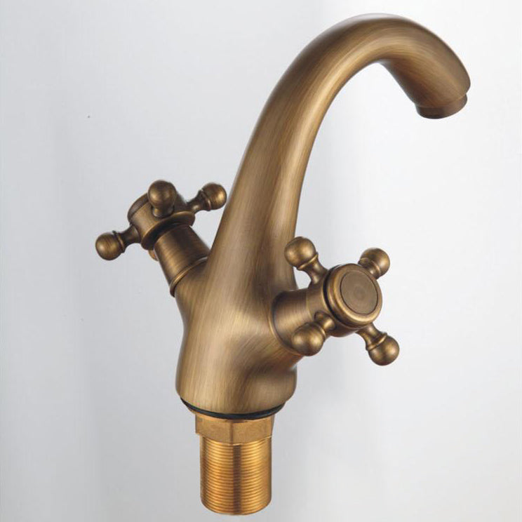BowLift | Industrial Widespread Bathroom 2 Faucet Cross Handles Sink Faucet