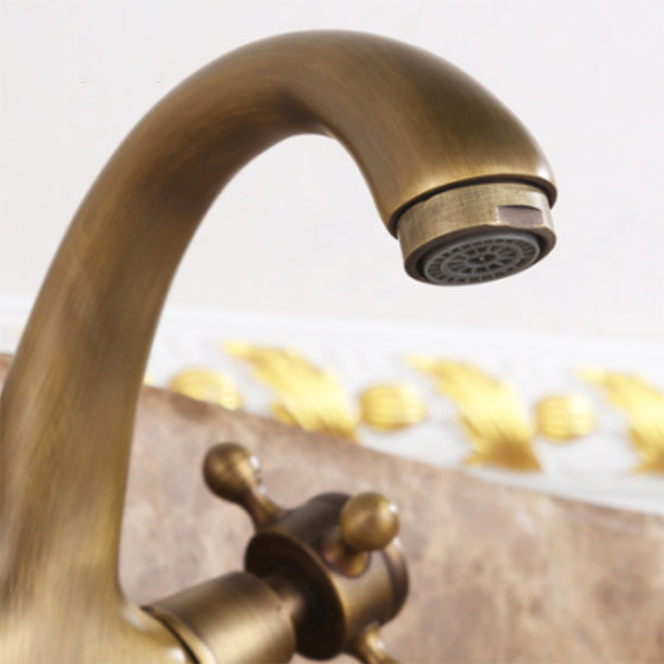 BowLift | Button Handle Widespread Bathroom Faucet Industrial Sink Faucet