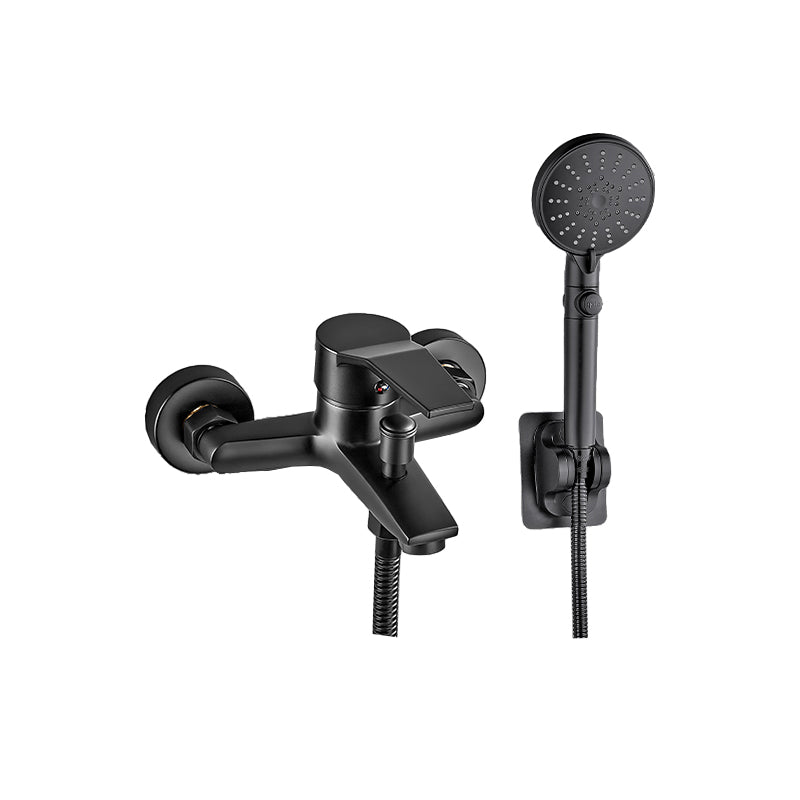 BowLift | Wall-mounted fixed bathtub faucet lever handle with hand shower