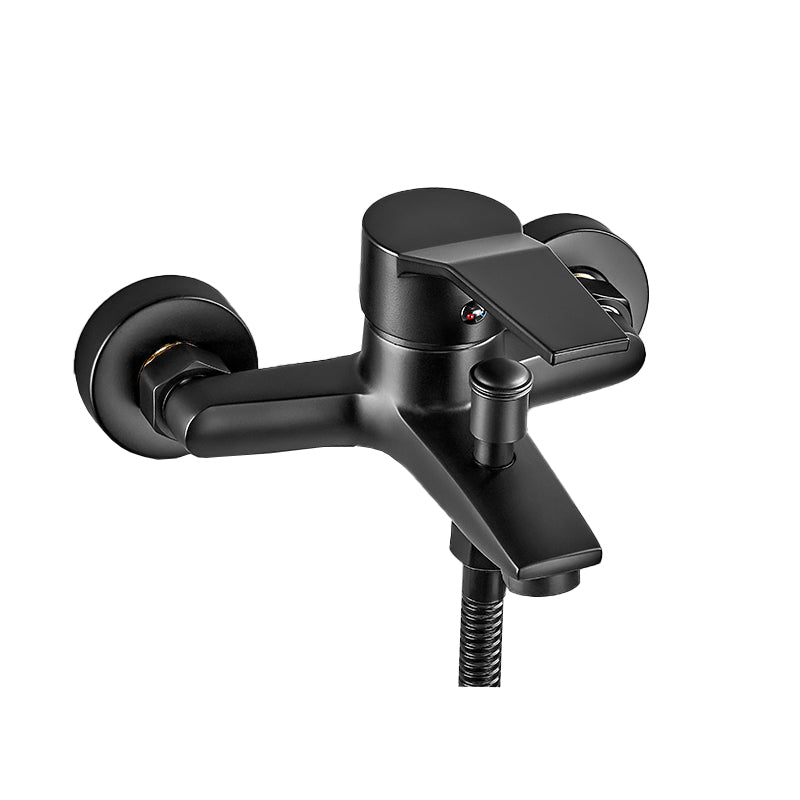 BowLift | Wall-mounted fixed bathtub faucet lever handle with hand shower