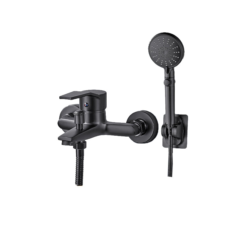 BowLift | Wall-mounted fixed bathtub faucet lever handle with hand shower