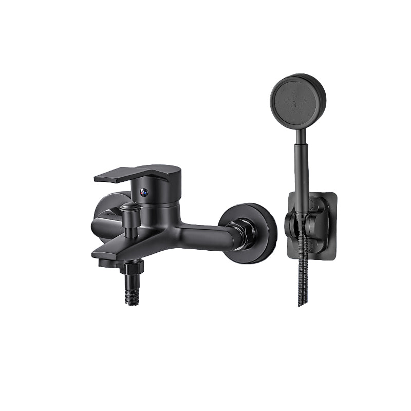 BowLift | Wall-mounted fixed bathtub faucet lever handle with hand shower