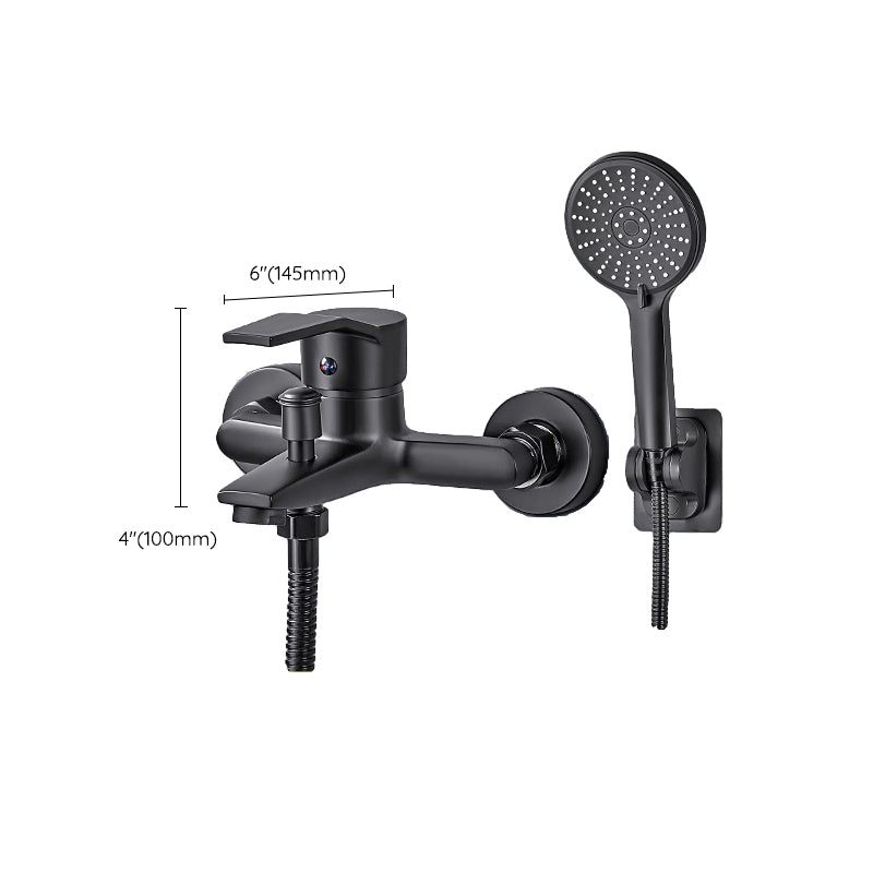 BowLift | Wall-mounted fixed bathtub faucet lever handle with hand shower